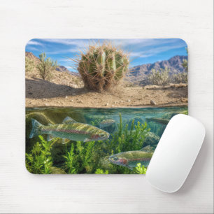 Desert with Subterranean Lake Scene Mouse Mat