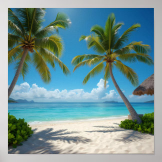 Deserted American beach Poster