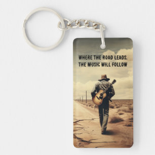 Deserted Harmony. The Music Will Follow Key Ring