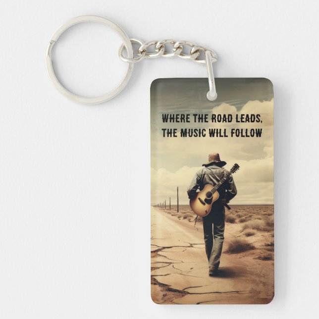 Deserted Harmony. The Music Will Follow Key Ring (Front)