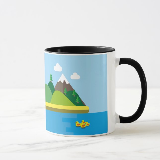 Deserted island pattern mug (Right)