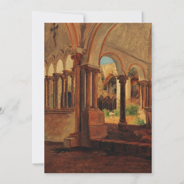 Deserted monastery yard holiday card (Front)