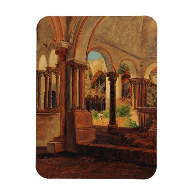 Deserted monastery yard magnet (Vertical)