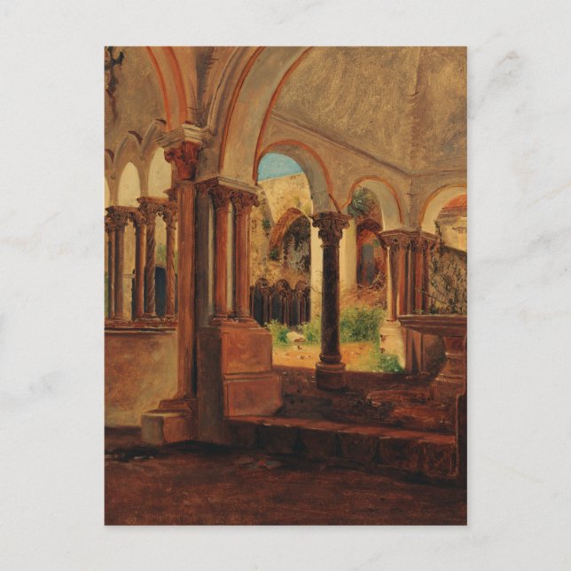Deserted monastery yard postcard (Front)