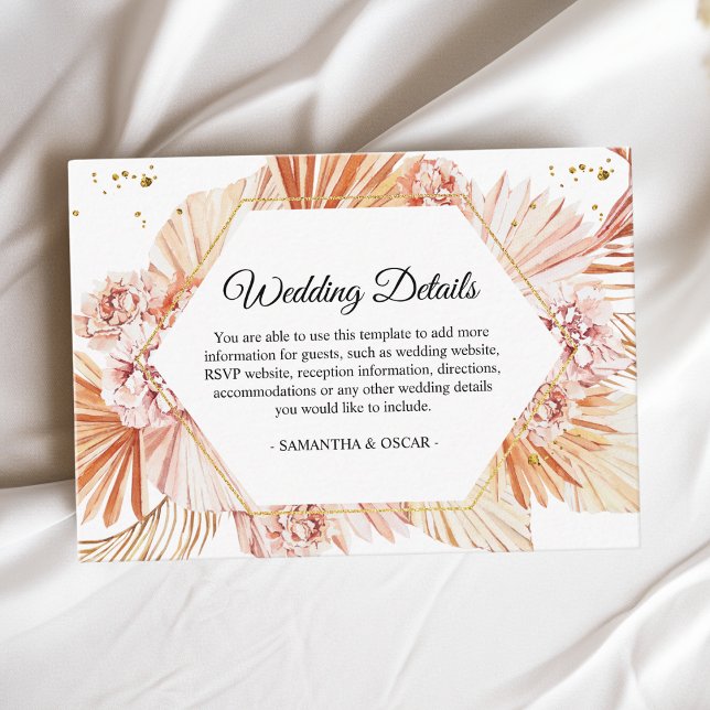 Deserted Terracotta Dried Palm Leaf Orange Frame Enclosure Card (Creator Uploaded)