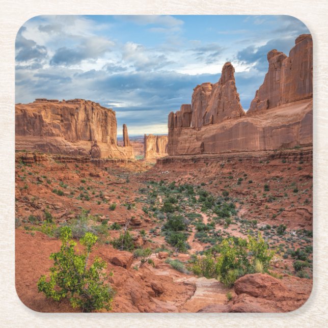 Deserts | Arches National Park, Utah Square Paper Coaster (Front)
