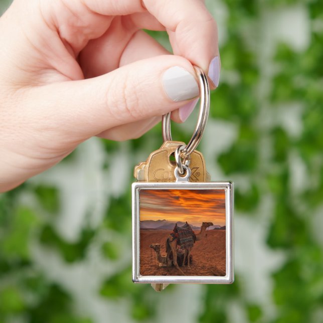 Deserts | Bactrian Camel Egypt Sand Dune Key Ring (Hand)