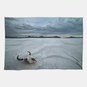 Deserts   Bonneville Salt Flats Utah Tea Towel