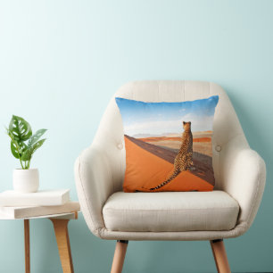 Deserts Cheetah Savannah Desert Cushion