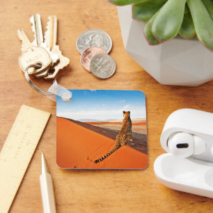 Deserts   Cheetah Savannah Desert Key Ring