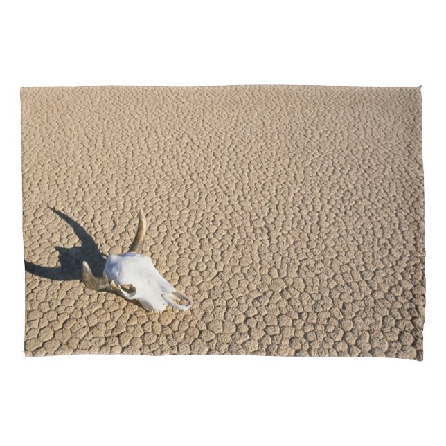 Deserts | Cow Skull on the Desert Ground Pillowcase (Front)