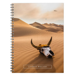 Deserts   Cow Skull Rippled Sand Dunes Notebook