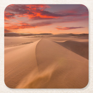 Deserts Desert United Arab Emirates Square Paper Coaster