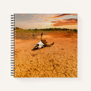 Deserts Desert with Cow Skull Notebook