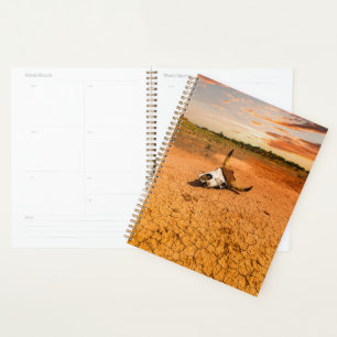 Deserts   Desert with Cow Skull Planner