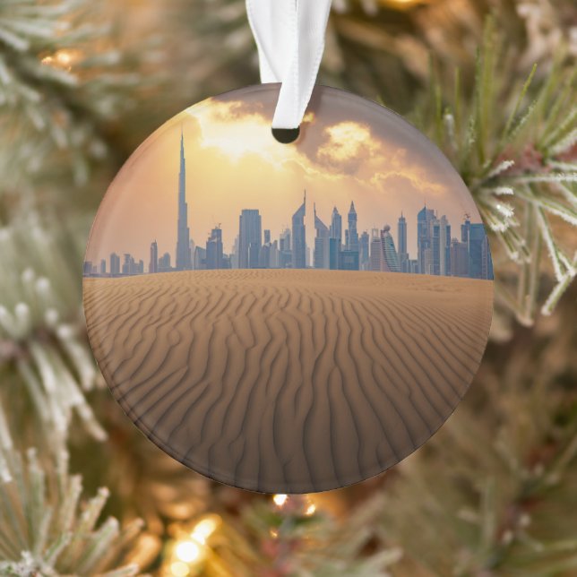 Deserts | Dubai's Skyline View from Sand Dune Ornament (Tree)