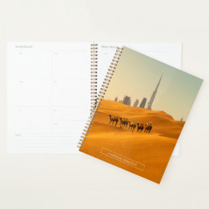 Deserts   Dubai's Skyline View with Camels Planner