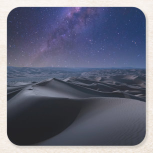 Deserts Empty Quarter Desert Abu Dhabi Square Paper Coaster