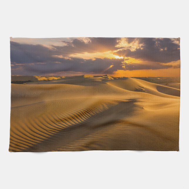 Deserts | Landscape of Sand Dunes Tea Towel (Horizontal)