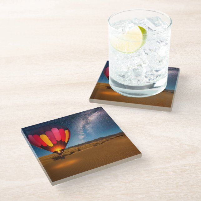 Deserts | Mesquite Dunes Death Valley Glass Coaster (Angled)