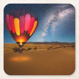 Deserts   Mesquite Dunes Death Valley Square Paper Coaster
