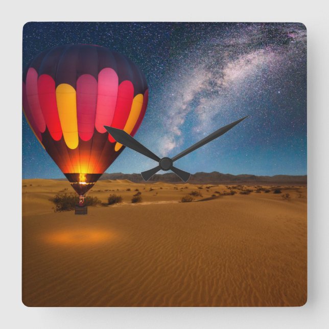 Deserts | Mesquite Dunes Death Valley Square Wall Clock (Front)