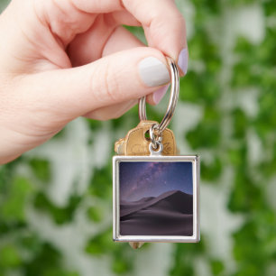 Deserts Milky Way Starry Sky Sand Dune Dubai Key Ring