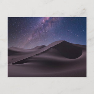Deserts   Milky Way Starry Sky Sand Dune Dubai Postcard