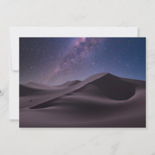 Deserts Milky Way Starry Sky Sand Dune Dubai Thank You Card