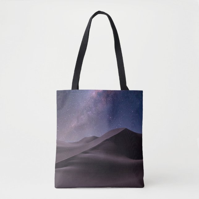 Deserts | Milky Way Starry Sky Sand Dune Dubai Tote Bag (Front)