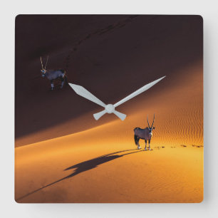 Deserts Namib Naukluft National Park Kenya Square Wall Clock