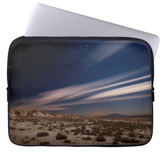 Deserts | Navarre Bardenas Desert at Night Laptop Sleeve (Front)