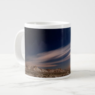 Deserts   Navarre Bardenas Desert at Night Large Coffee Mug