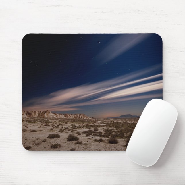 Deserts | Navarre Bardenas Desert at Night Mouse Mat (With Mouse)