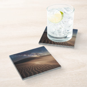 Deserts Ordos City Mongolia China Glass Coaster