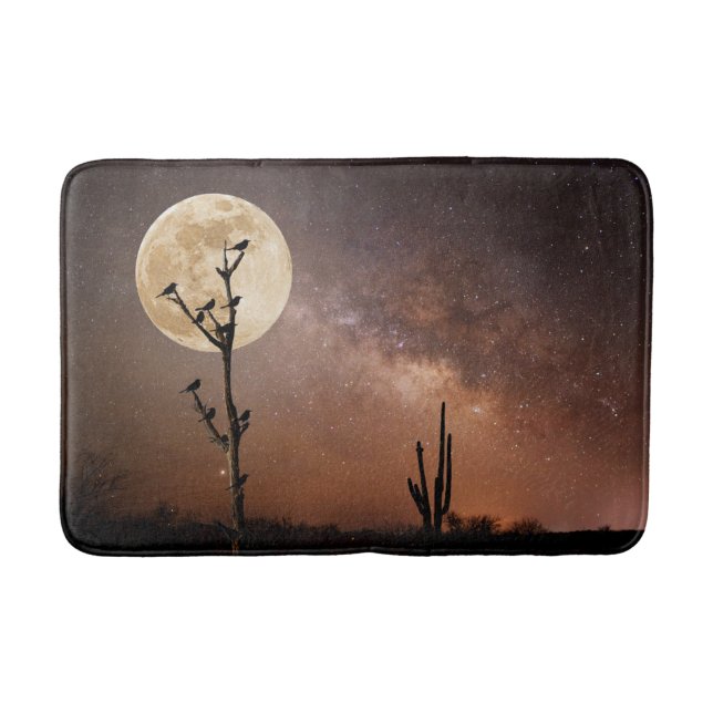Deserts | Saguaro Cactus With Birds in Desert Bath Mat (Front)