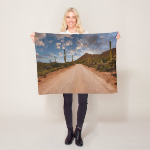 Deserts Saguaro National Park Arizona Fleece Blanket