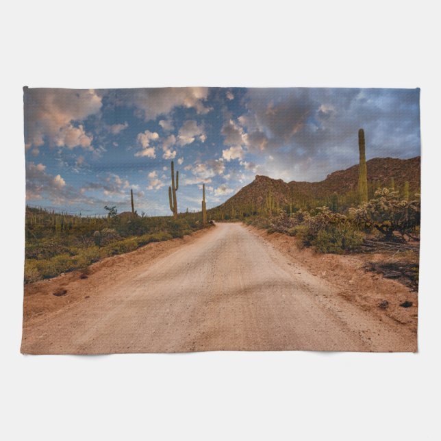 Deserts | Saguaro National Park Arizona Tea Towel (Horizontal)