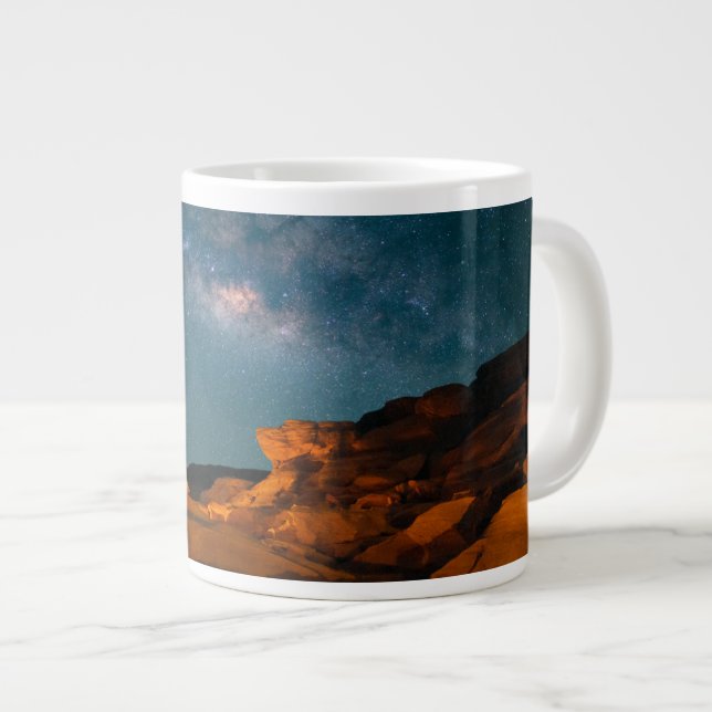 Deserts | Sam Pan Bok Night time Thailand Large Coffee Mug (Front Right)