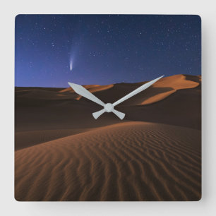 Deserts   Sand Dune Galaxy Square Wall Clock