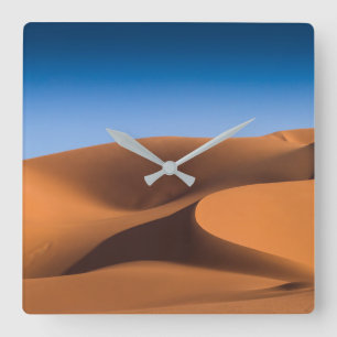 Deserts   Sand Dunes Near Illizi, South Algeria Square Wall Clock