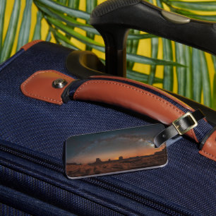 Deserts Starry Sky Over A Desert Landscape Luggage Tag