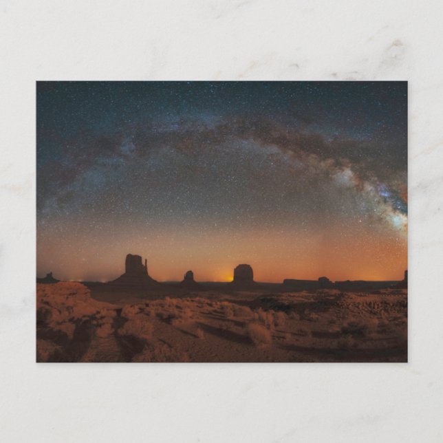 Deserts | Starry Sky Over A Desert Landscape Postcard (Front)