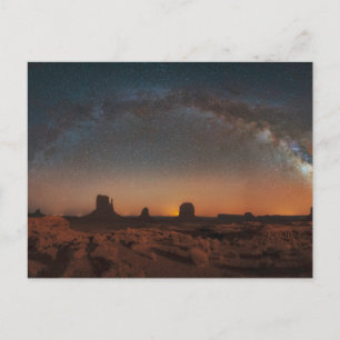 Deserts   Starry Sky Over A Desert Landscape Postcard