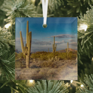 Deserts   Superstition Mountains, Arizona Glass Tree Decoration