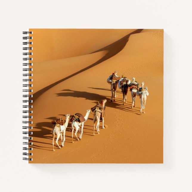 Deserts | Tuareg Walk with Camels Notebook (Front)