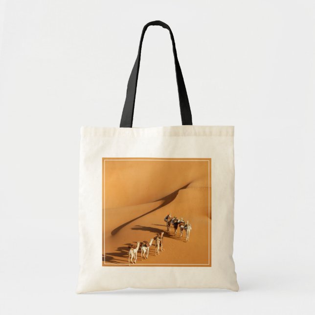 Deserts | Tuareg Walk with Camels Tote Bag (Front)