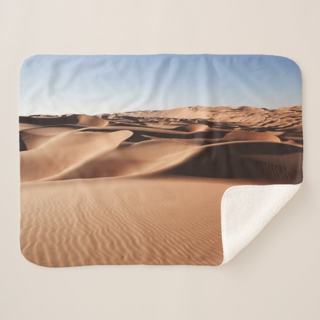 Deserts | United Arab Emirates Sand Dunes Sherpa Blanket (Front (Horizontal))