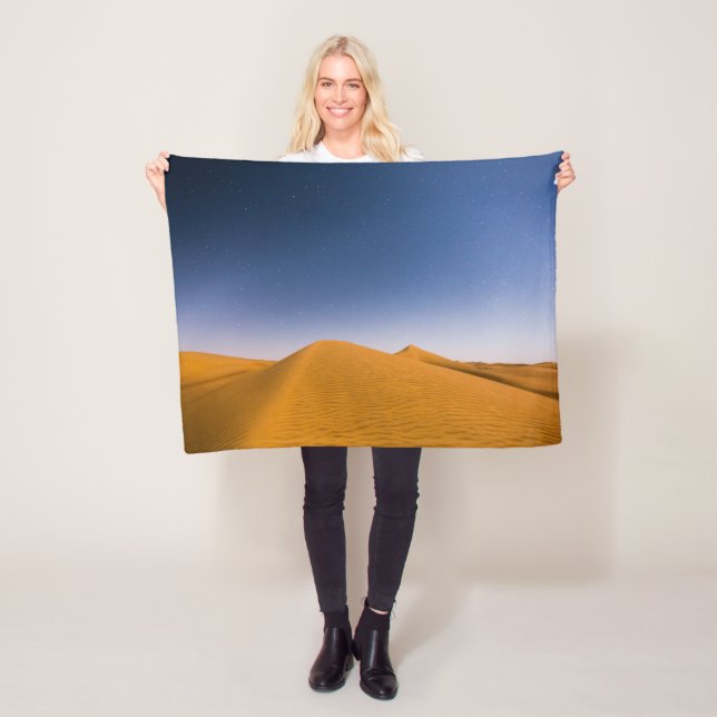 Deserts | Wahiba Sands, Oman Fleece Blanket (In Situ)