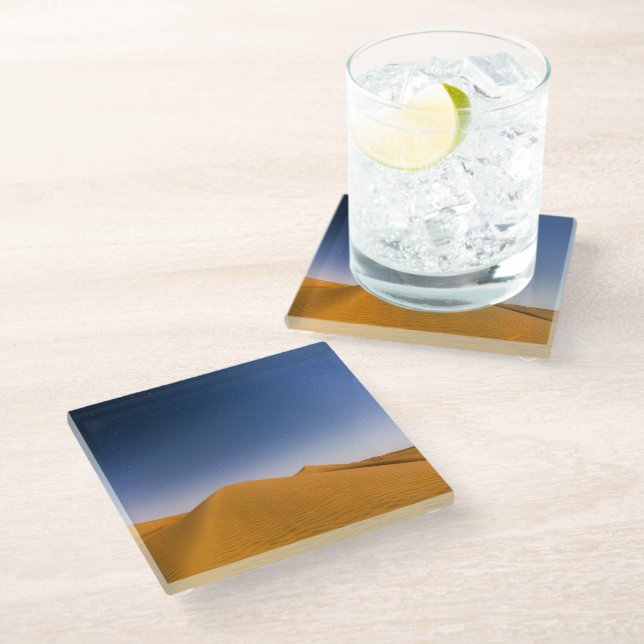 Deserts | Wahiba Sands, Oman Glass Coaster (Angled)